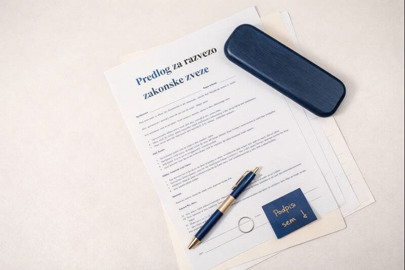 Primer dokumenta: predlog za razvezo zakonske zveze Predlog za razvezo zakonske zveze – primer dokumenta